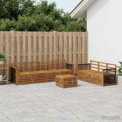Sofa Sets 8 pcs Solid Acacia Wood