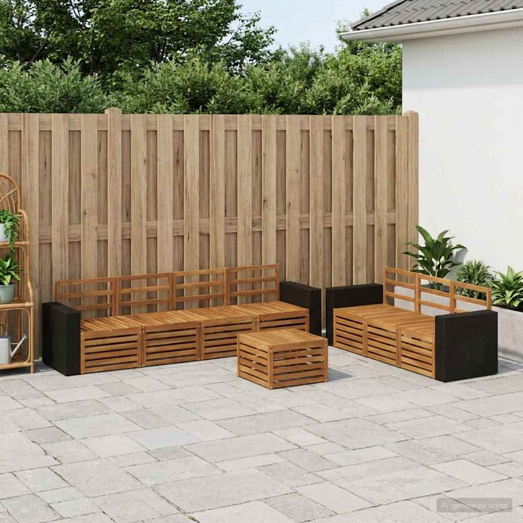 Sofa Sets 8 pcs Solid Acacia Wood
