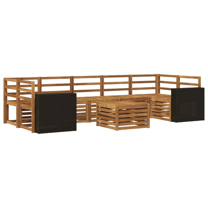 Outdoor Sofa Set 8 pcs Natural Solid Acacia Wood