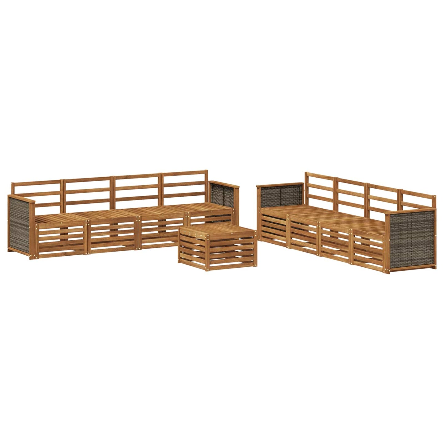 Outdoor Sofa Set 9 pcs Natural