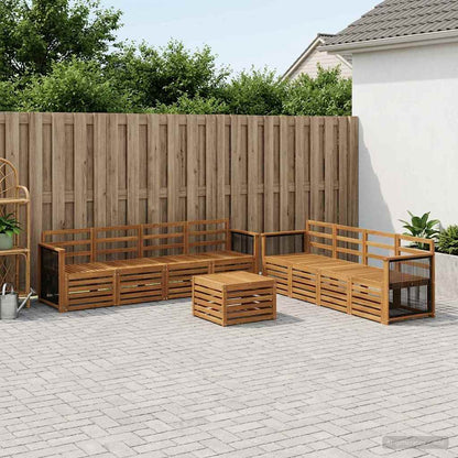 Sofa Sets 9 pcs Solid Acacia Wood