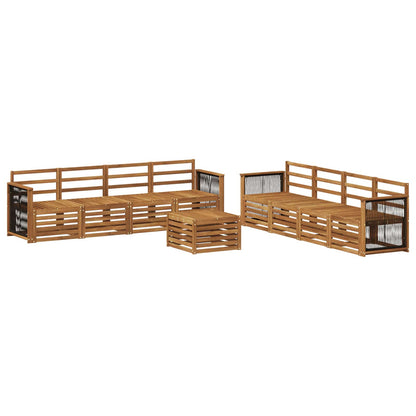 Sofa Sets 9 pcs Solid Acacia Wood