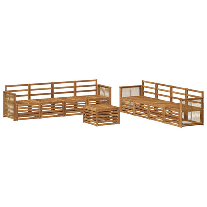 Sofa Sets 9 pcs Solid Acacia Wood