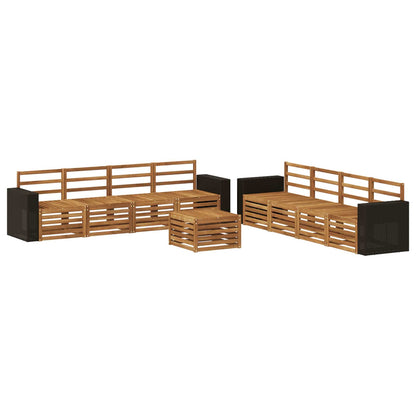 Sofa Sets 9 pcs Solid Acacia Wood