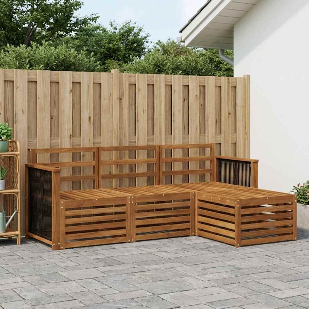 Outdoor Sofa Set 4 pcs Natural