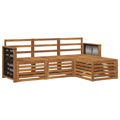 Outdoor Sofa Set 4 pcs Natural