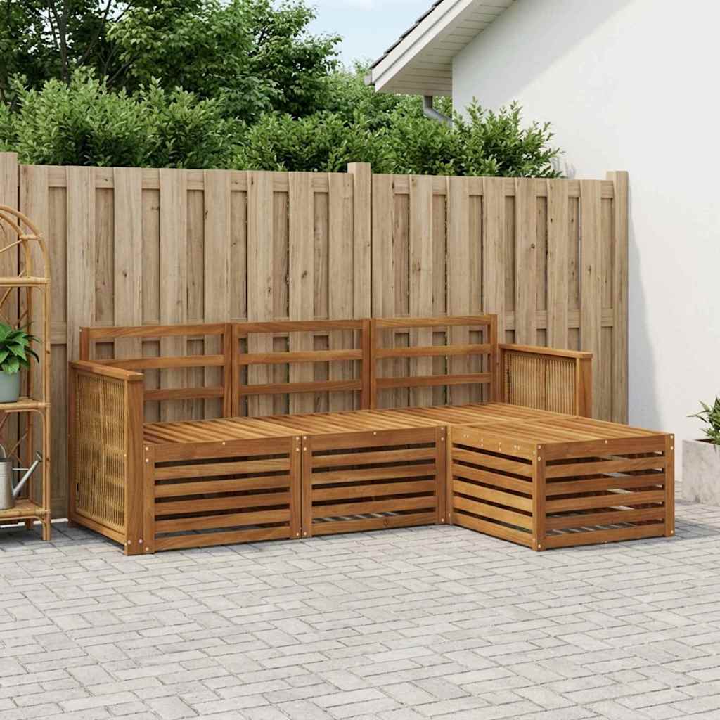 Outdoor Sofa Set 4 pcs Natural
