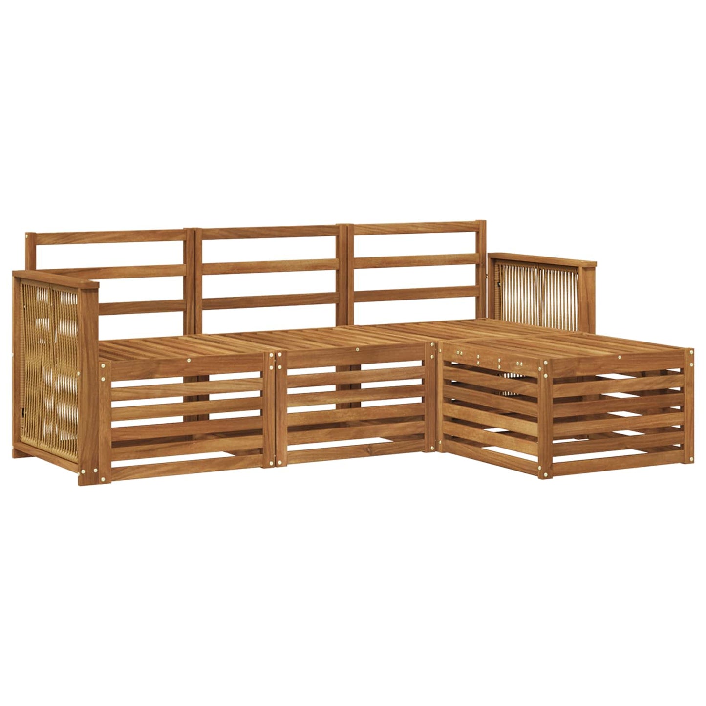 Outdoor Sofa Set 4 pcs Natural