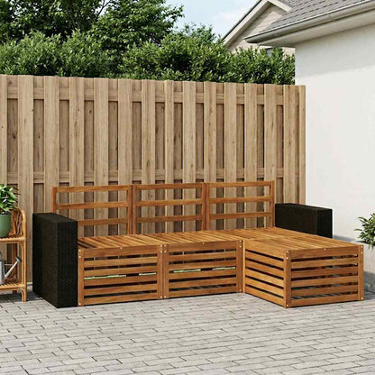 Outdoor Sofa Set 4 pcs Natural