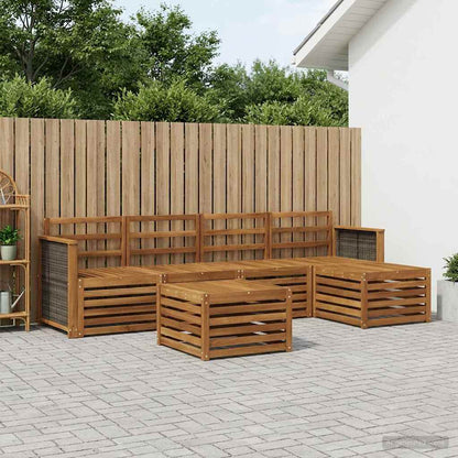 Outdoor Sofa Set 6 pcs Natural