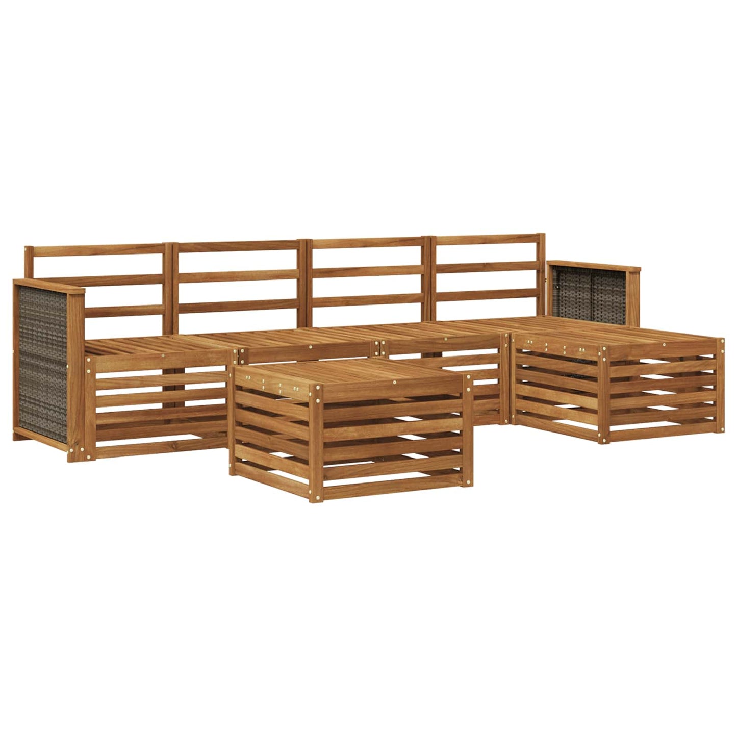 Outdoor Sofa Set 6 pcs Natural