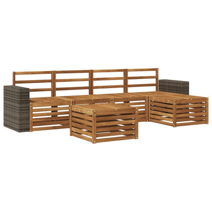 Outdoor Sofa Set 6 pcs Natural