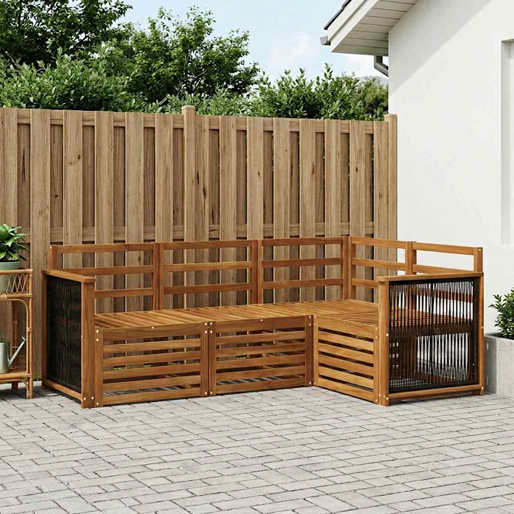 Sofa Sets 4 pcs Solid Acacia Wood