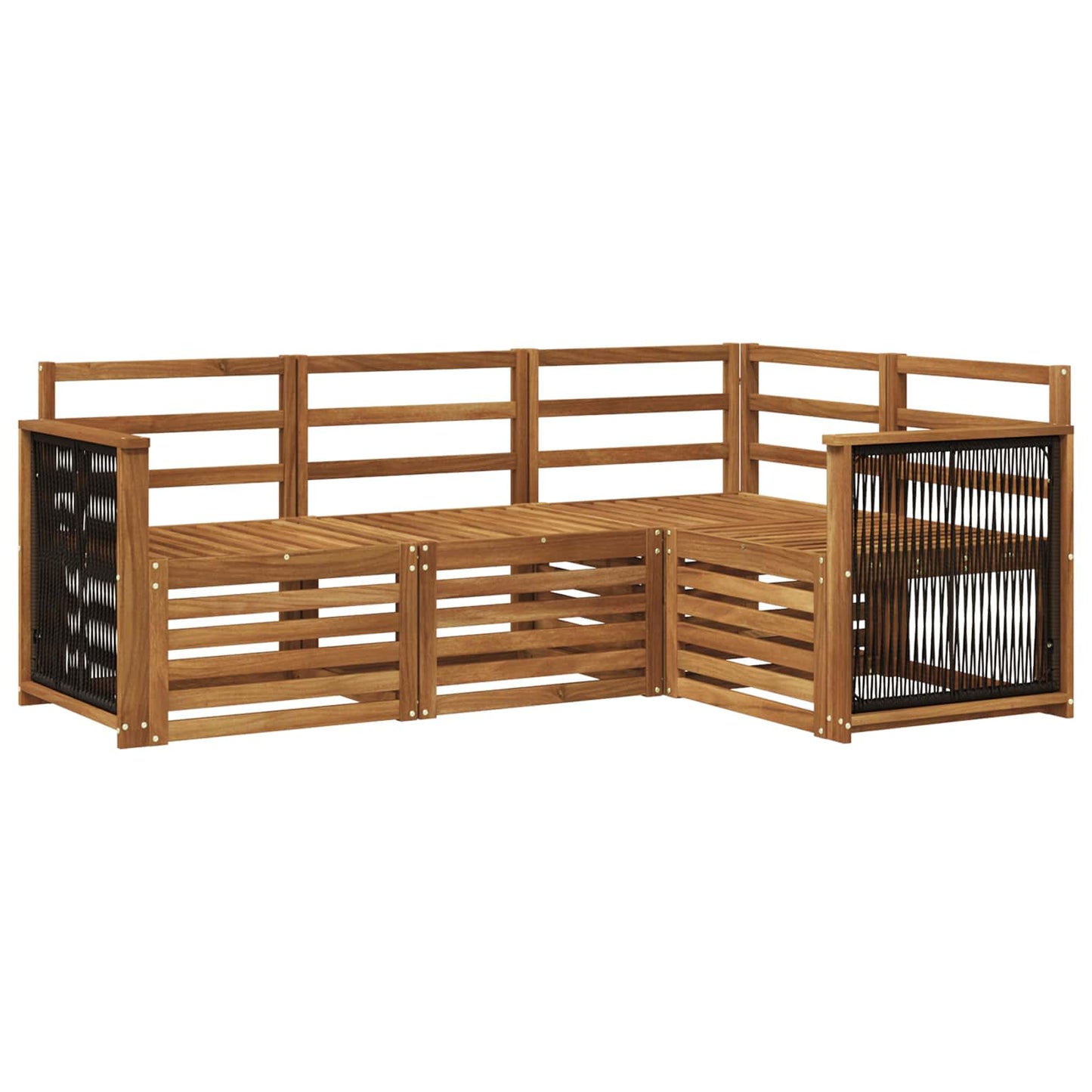Sofa Sets 4 pcs Solid Acacia Wood