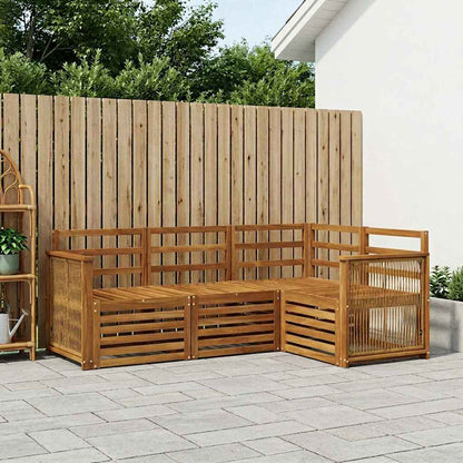 Sofa Sets 4 pcs Solid Acacia Wood