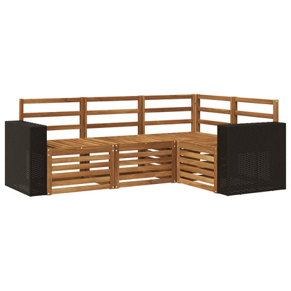Sofa Sets 4 pcs Solid Acacia Wood