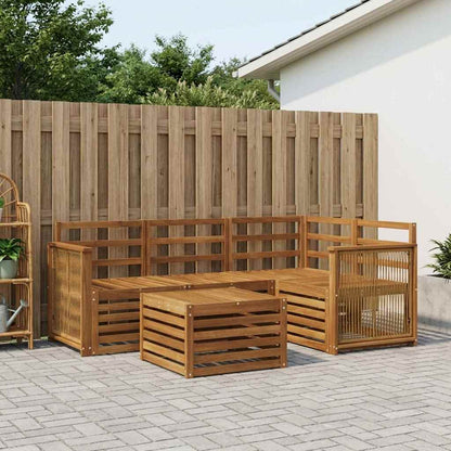 Outdoor Sofa Set 5 pcs Natural 59 x 59 x 37 cm Polyester