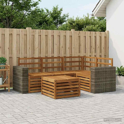 Outdoor Sofa Set 5 pcs Natural 59 x 59 x 37 cm Polyester