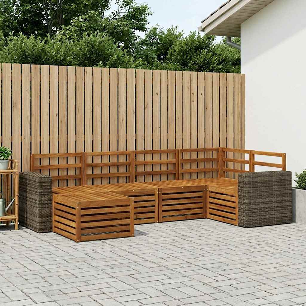 Sectional Sofa Set 6 pcs Natural