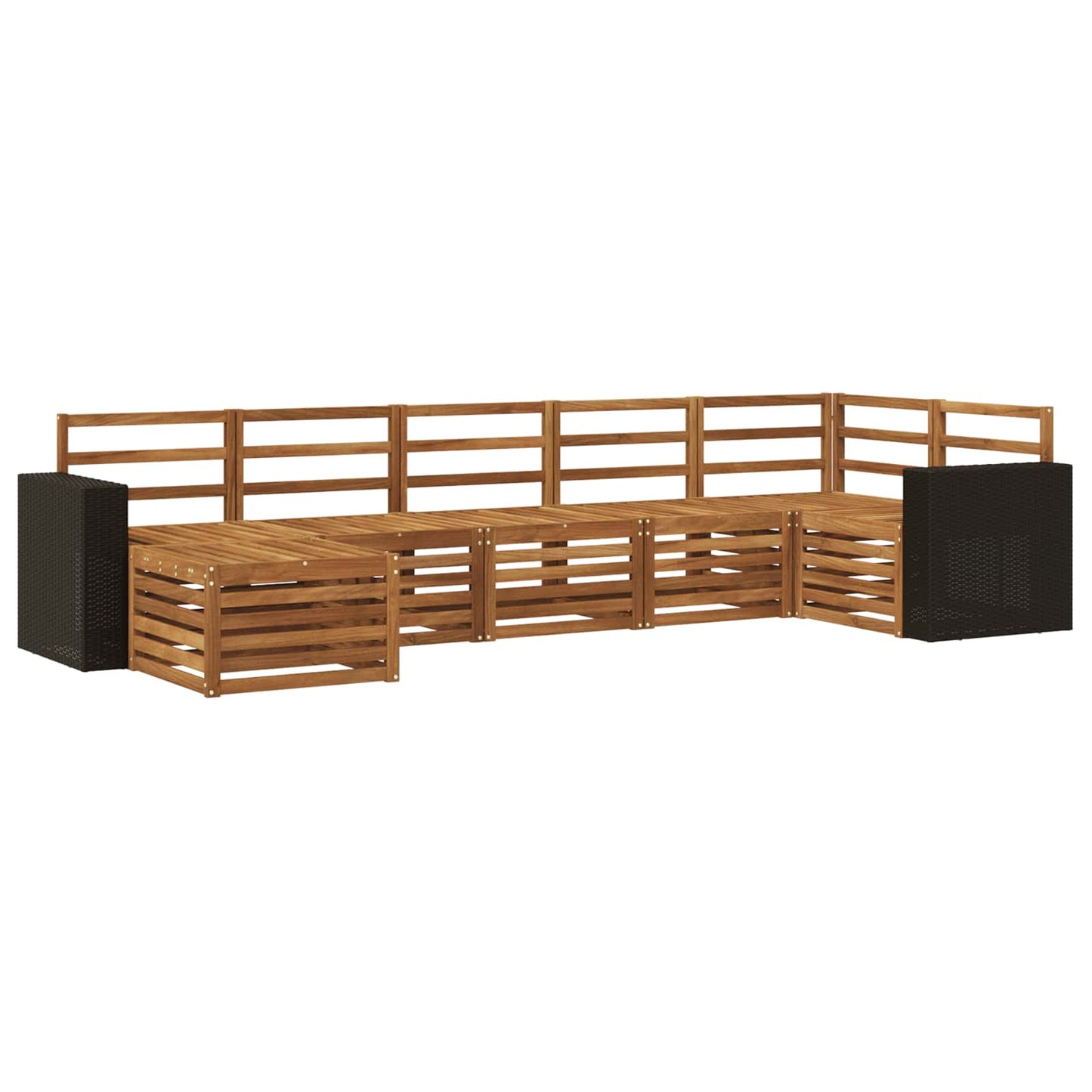 Sectional Sofa Set 7 pcs Natural