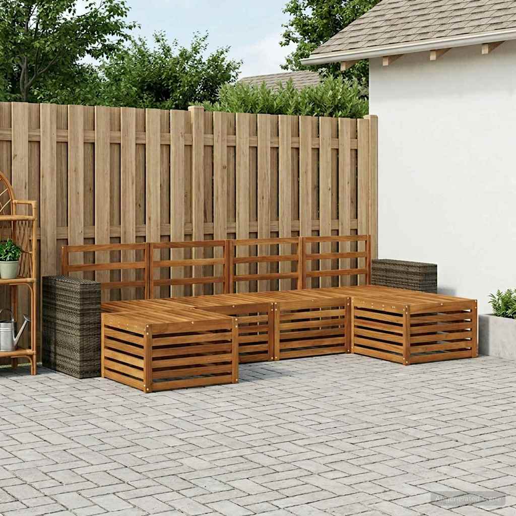 Outdoor Sofa Set 6 pcs Natural