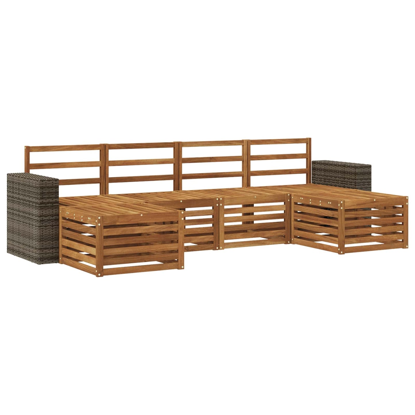 Outdoor Sofa Set 6 pcs Natural