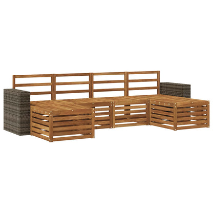 Outdoor Sofa Set 6 pcs Natural