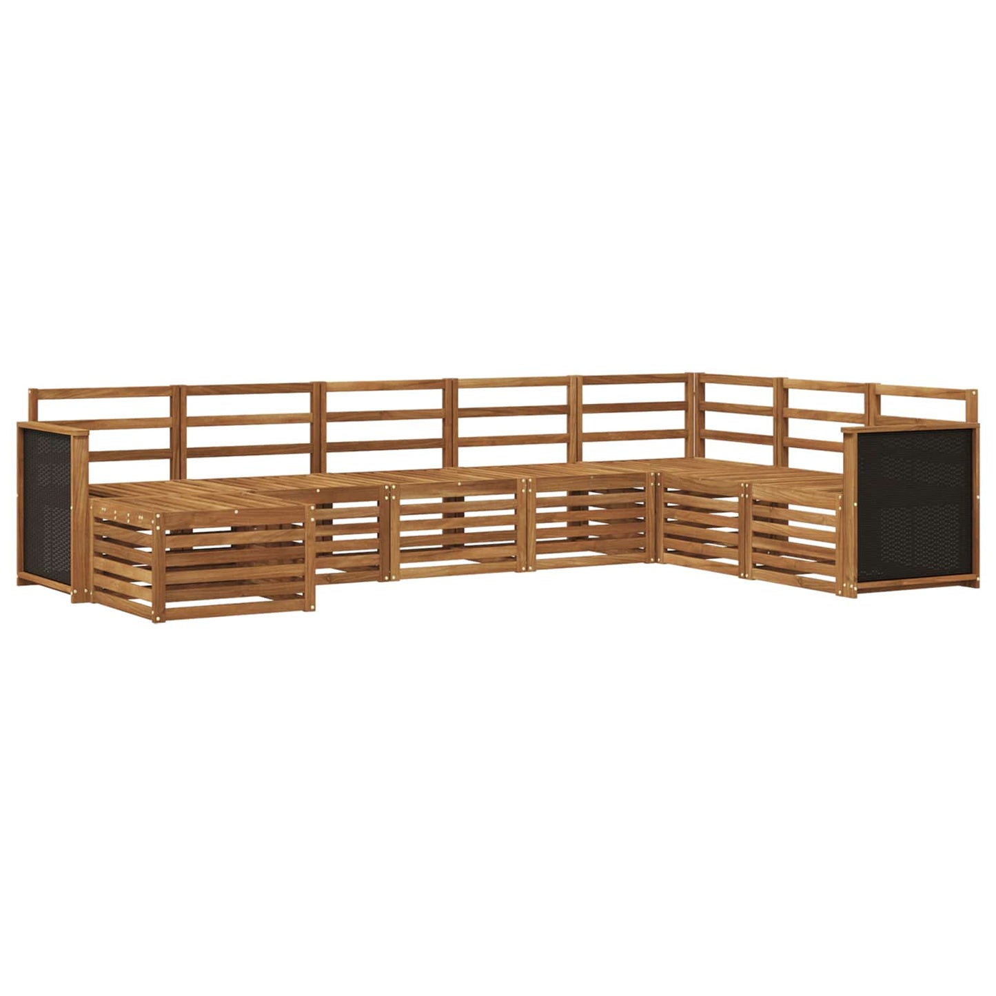 Outdoor Sofa Set 6 pcs Natural Solid Acacia Wood