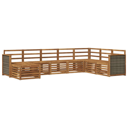 Outdoor Sofa Set 6 pcs Natural Solid Acacia Wood