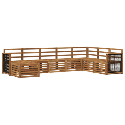 Outdoor Sofa Set 6 pcs Natural Solid Acacia Wood