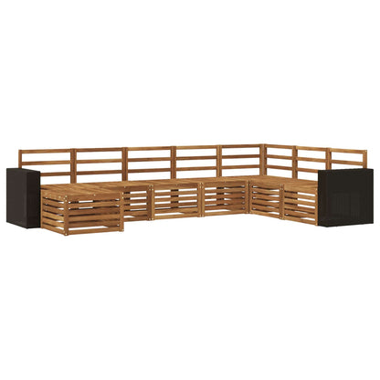 Outdoor Sofa Set 8 pcs Natural Solid Acacia Wood