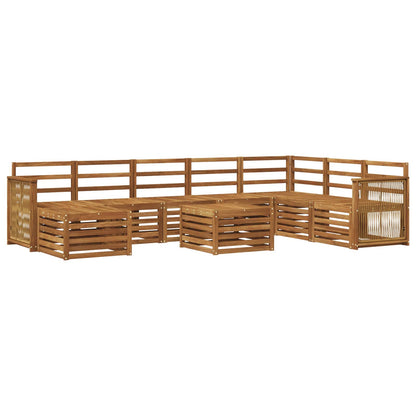 Outdoor Sofa Set 7 pcs Natural Solid Acacia Wood
