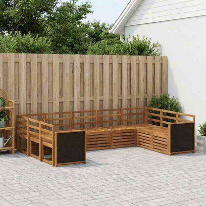 Sectional Sofa Set 7 pcs Natural Solid Acacia Wood