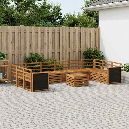 Outdoor Sofa Set 8 pcs Natural Solid Acacia Wood