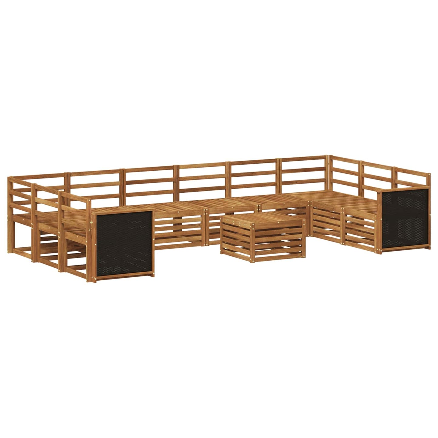 Outdoor Sofa Set 8 pcs Natural Solid Acacia Wood