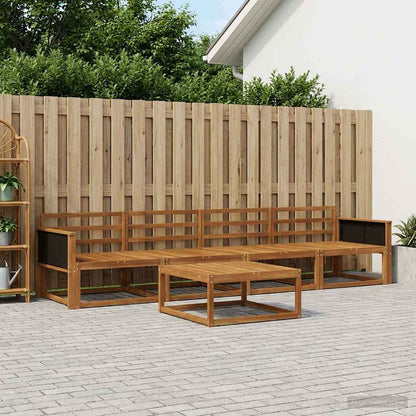 Outdoor Sofa Set 5 pcs Natural Solid Acacia Wood