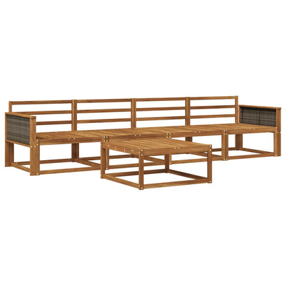 Outdoor Sofa Set 5 pcs Natural Solid Acacia Wood