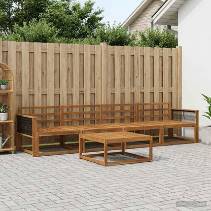 Outdoor Sofa Set 5 pcs Natural Solid Acacia Wood