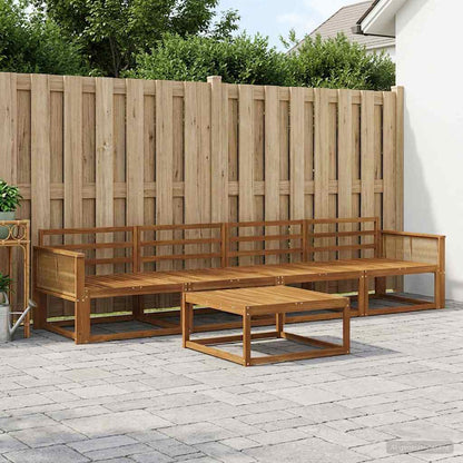 Outdoor Sofa Set 5 pcs Natural Solid Acacia Wood