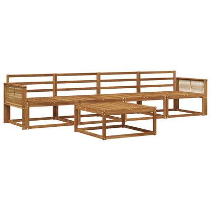 Outdoor Sofa Set 5 pcs Natural Solid Acacia Wood