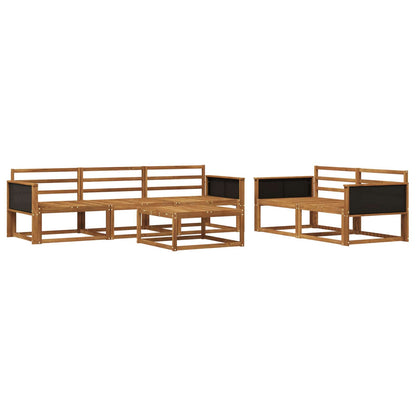 Outdoor Sofa Set 6 pcs Natural Solid Acacia Wood
