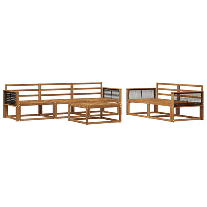 Outdoor Sofa Set 6 pcs Natural Solid Acacia Wood