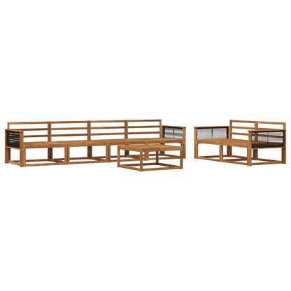 Outdoor Sofa Set 7 pcs Natural Solid Acacia Wood