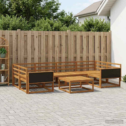 Outdoor Sofa Set 7 pcs Natural Solid Acacia Wood