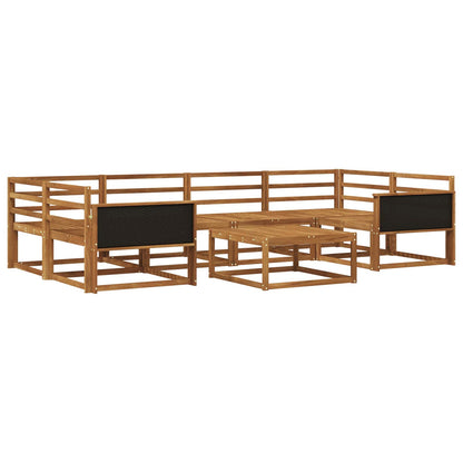 Outdoor Sofa Set 7 pcs Natural Solid Acacia Wood