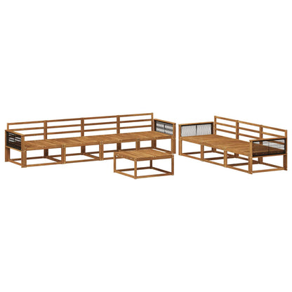 Outdoor Sofa Set 8 pcs Natural Solid Acacia Wood