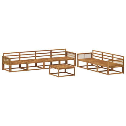 Outdoor Sofa Set 8 pcs Natural Solid Acacia Wood