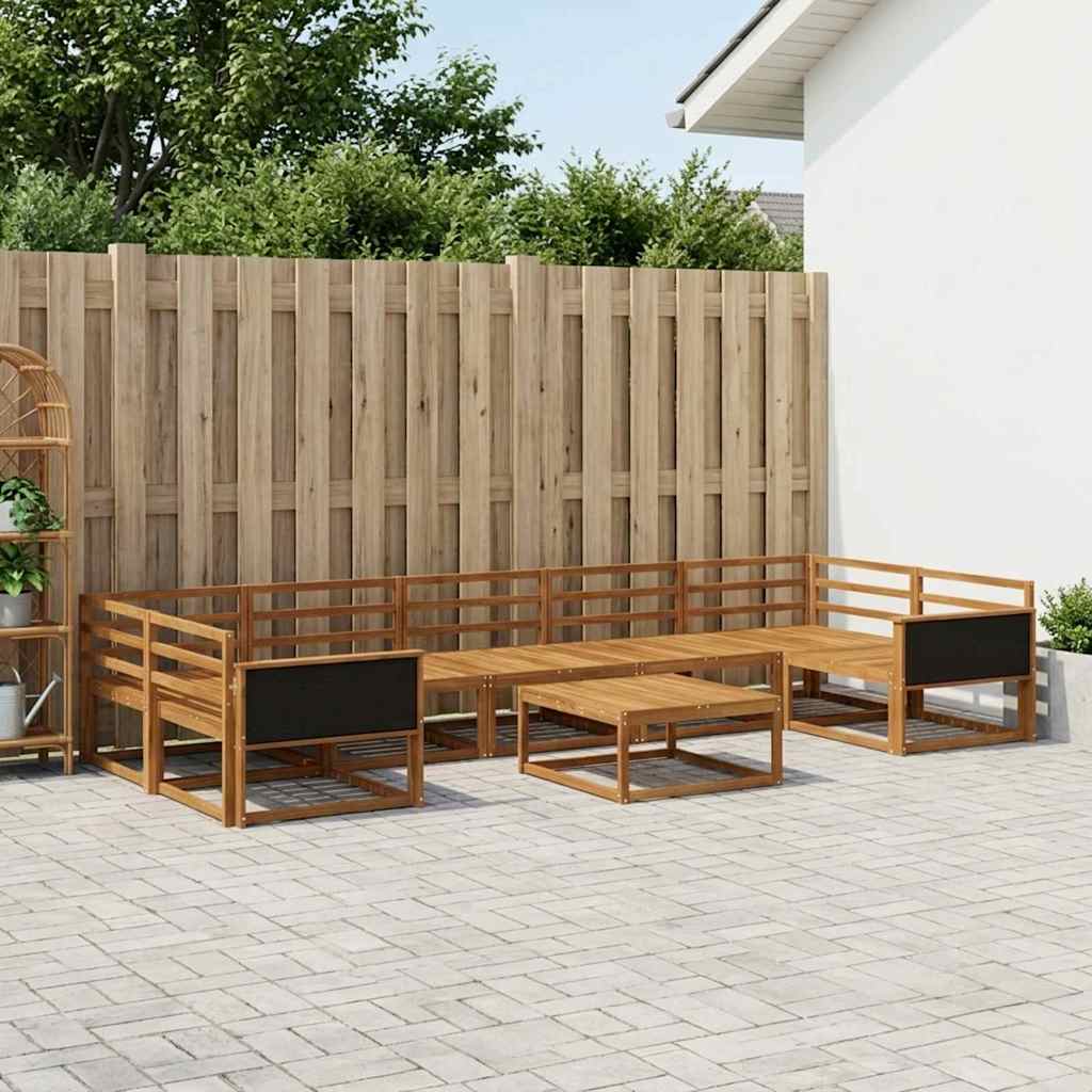 Outdoor Sofa Set 8 pcs Natural Solid Acacia Wood