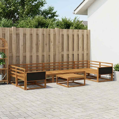 Outdoor Sofa Set 8 pcs Natural Solid Acacia Wood