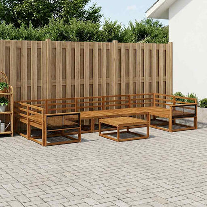Outdoor Sofa Set 8 pcs Natural Solid Acacia Wood